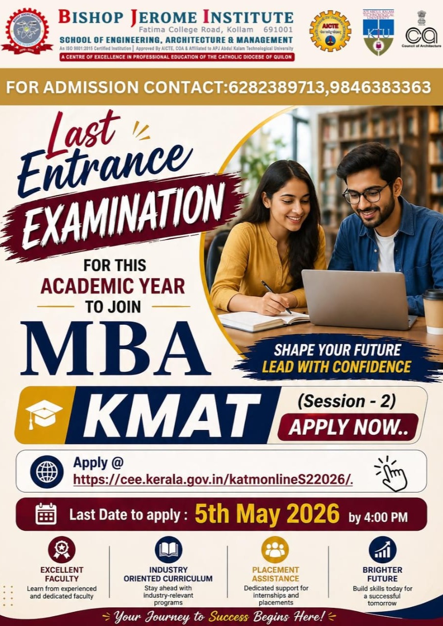 Bishop Jerome Institute Announces Last Call for MBA Admissions via KMAT (Session 2)